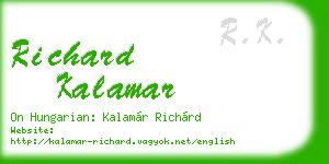richard kalamar business card